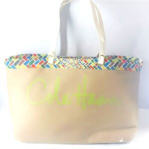 Cole Haan Canvas Leather Tote Bag